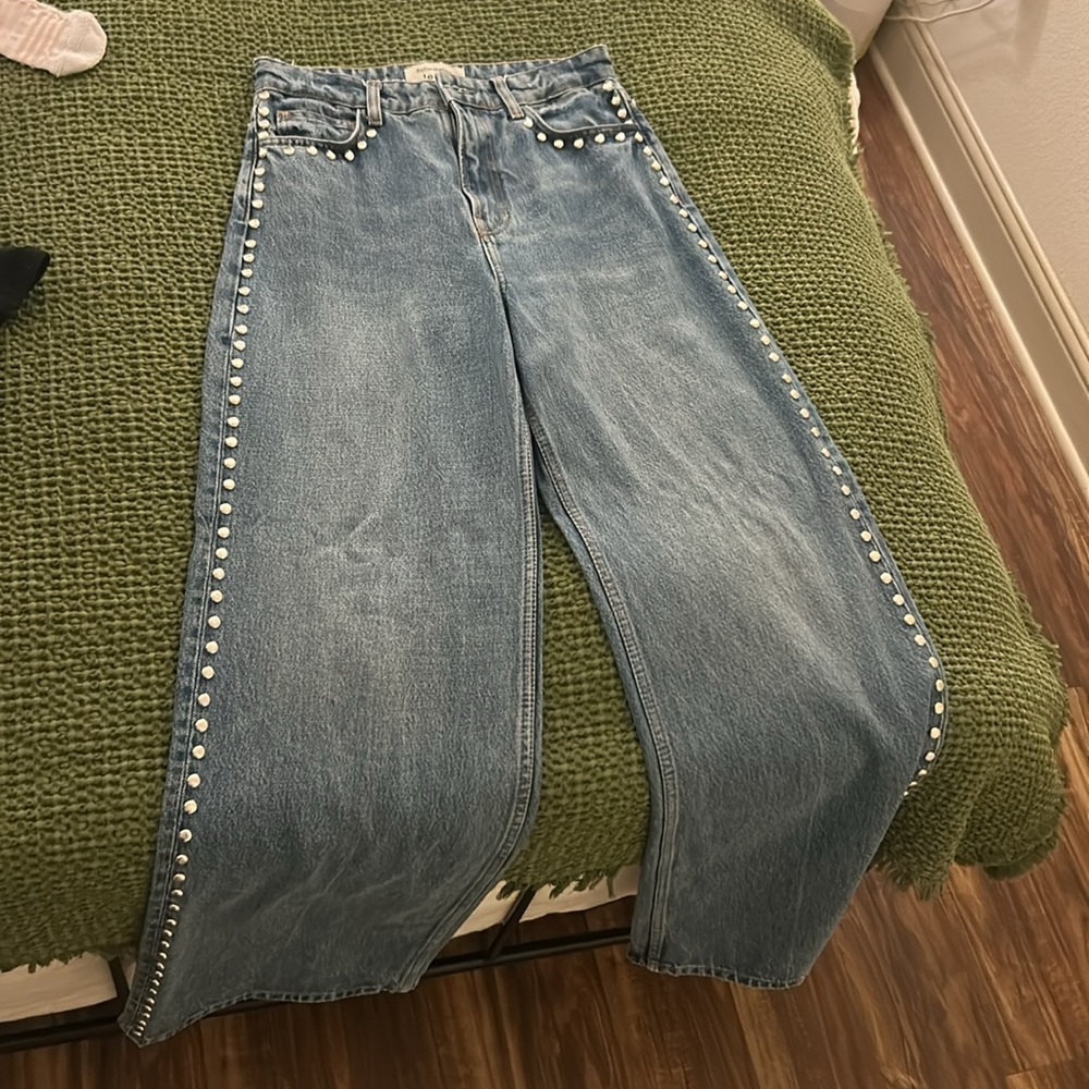 Reformation Studded Wide-Leg Jeans - Picture 5 of 7